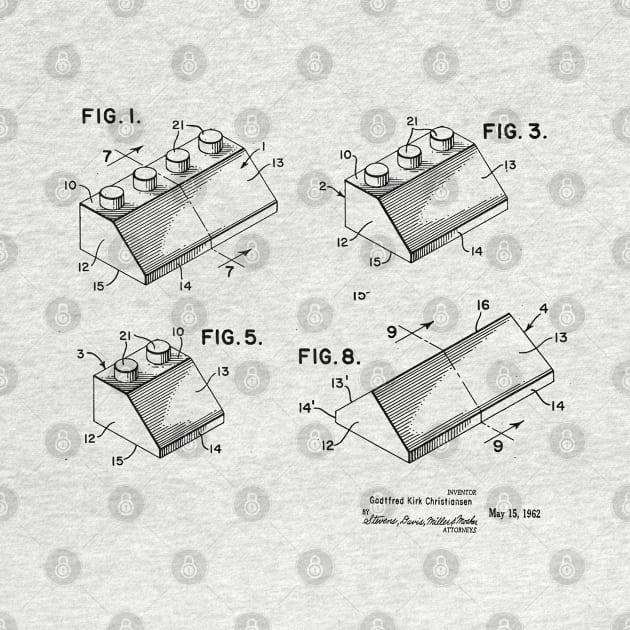 Legofan Gift Lego Patent Art 1962 by MadebyDesign